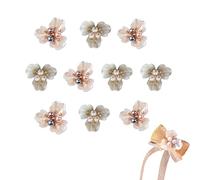 Paquet de 10 fleurs en strass, boutons en strass, adaptés à la fabrication de bijoux, de chaussures et de vêtements de bricolage (3,5 cm x 3,5 cm)