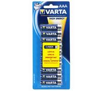 VARTA Piles AAA, lot de 10, Longlife Power, Alcalines, 1,5V, adaptées aux jouets, souris sans fil, lampes de poche, Made in Germany
