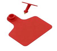 Paquet de 100/200 étiquettes d'oreille vierges, matériau TPU grand et durable, adaptées aux étiquettes d'identification des bovins, chèvres, moutons et animaux laitiers rouge large200pcs