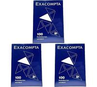 Paquet de 100 cartes bristol - unies non perforées 74x105mm, Blanc (Lot de 3)