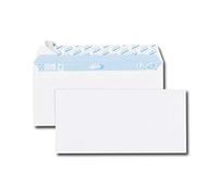 Paquet de 100 enveloppes blanches DL 110x220 75 g/m² bande de protection