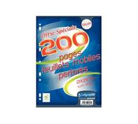 Paquet de 100 feuilles perforées seyès A4 90 g - blanc