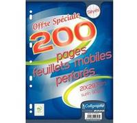 Calligraphe Feuilles perforées Seyès A4 – Paquet 100 – 90 g – Blanc G