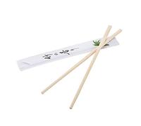 (Paquet de 100 paires) Baguettes en bois de bambou jetables emballées individuellement (100)