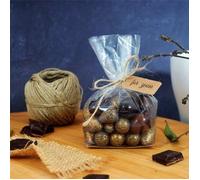 Paquet de 100 Sacs en Cellophane Transparent 125g 6,5 x 17cm - Idéal pour Bonbons, Biscuits, Chocolat, Fruits Secs et Cadeaux