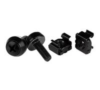 StarTech M5 x 12mm - Vis et écrous cage - Pack de 100 - Noir - Vis de montage M5 et écrous c..., Serveurs : accessoires, Noir