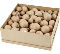 paquet de 105 boules en papier mâché. Tailles assorties