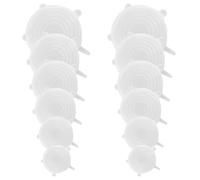 Paquet De 12 Couvercles De Stockage De Nourriture En Silicone, Couvercles De Stockage De Nourriture Hermétiques, Couvercles De Nourriture Extensibles, Couvercles De Nourriture Réutilisables