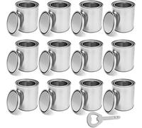 Paquet De 12 Pots De Peinture Vides Avec Couvercles, Seaux De Peinture Sans Doublure De 500 Ml, Conteneurs De Stockage De Peinture En Vrac, Pour Le Stockage, La Peinture
