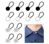 INF Paquet de 12 rallonges de taille pour jeans - Rallonge de bouton sans couture 10 mm