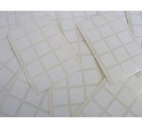 Paquet De 135, 15mm Carré, Blanc Papier Étiquettes, Adhésif Permanent Stickers, Uni Mutli-Usage Étiquettes Autocollantes