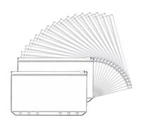 Paquet de 18 Pochette Plastique A6, Enveloppe Budgetaire Perforée,6 Trous Fermeture éclair Convient Pour étudier et Travailler Pour Ranger des Objets Personnels