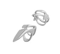 Paquet de 2 anneaux d ' ongles uniques en forme de griffe, bijoux de déclaration du bout des doigts, texture en alliage pour costumes et vêtements de fête, ensemble de doigts de griffe