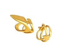 Paquet de 2 anneaux d ' ongles uniques en forme de griffe, bijoux de déclaration du bout des doigts, texture en alliage pour costumes et vêtements de fête, ensemble de doigts de griffe