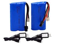 Paquet De 2 Batteries H101 7.4V 2S 15C 1500mAh avec Prise SM 2P Et Câble De Chargeur USB pour H105 H103 H101 H101