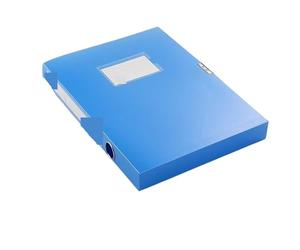 Paquet de 2 boîtes rangement fichiers en Pp pliables et épaisses, 35 épaisseur 55.0mm, noir bleu, organisateur contrats documents bureau Pour Fournitures(Blue-3.5cm)
