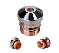 Paquet de 2 buses de tête de découpe Laser, Fiber Laser chromée, hauteur H15 M12 buse simple Double couche diamètre 15/17mm 1.0-5.0mm Single-OD:15mm 5.0mm