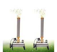 Paquet de 2 canons à confettis électriques, machine de pulvérisation de scène télécommandée à angle réglable pour la décoration d'événement de concert de fête de mariage dispositif de scène profession