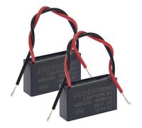 (Paquet de 2) CBB61 450V AC 1.0UF 5% 50/60Hz Condensateur de marche en polypropylène métallisé pour le démarrage du moteur d'un ventilateur de plafond