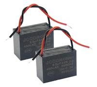 (Paquet de 2) CBB61 450V AC 8.0UF 5% 50/60Hz Condensateur de marche en polypropylène métallisé pour le démarrage du moteur d'un ventilateur de plafond
