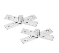 Paquet de 2 Charnières de Porte à Rotation à 360 degrés, Charnières à Pivot Dissimulées en Acier Inoxydable 95x19mm Haut de La Page(Central Pivot)