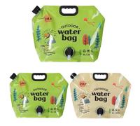 Paquet de 2 conteneurs d'eau Pliables, réservoir d'eau de 8 litres sans BPA avec Robinet, Sac d'eau de Camping Pliable Portable pour Les Situations d'extérieur, de Survie et d'u Light Yellow 2 pièces