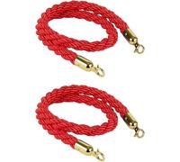 Paquet De 2 Corde De Chanvre pour Poteau De Poteau pour La Ligne De File D’Attente Barrière De Contrôle De Foule Célébrations, Poste De Barrière De Fil, Red, 426cm/14ft