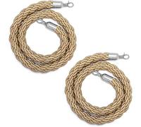 Paquet De 2 Cordes De Chanvre De Chanvre, Cordes De Barrière De Contrôle De Foule Kaki pour Poteaux, Cordes De Velours épais pour Les Fêtes D’Ouverture De Mariage Tapis Rouge