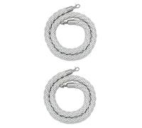 Paquet de 2 cordes torsadées tressées en Nylon for pique-nique de comptoir de cinéma, barrières de corde de contrôle des foules suspendues, cordons de séparation de file d'attente/