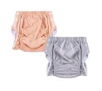 Paquet de 2 couches adultes en coton for hommes, réutilisables | Couches lavables en tissu imperméables for incontinence, pantalons réglables, sous-vêtements anti-fuite(C,X-Large)
