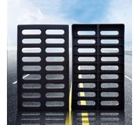 Paquet de 2 couvercles drainage en fonte for utilisation extérieure, grille/plaque 14/16 pouces for porche d'école, pont paysager, grille des eaux pluviales noire(50x20x2cm(19.7x7.9x0.78in))