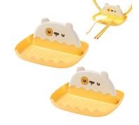 Paquet de 2 couvercles et repose-cuillère pour comptoir de cuisine, repose-ustensiles avec support de couvercle de casserole pour comptoir, support de gadgets de cuisine (Jaune)