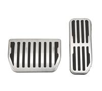 Paquet de 2 couvre-pédales d'accélérateur et de frein, plaque de repose-pieds de remplacement pour XE XF F PACE 2015 2021, conception en caoutchouc antidérapant et en métal