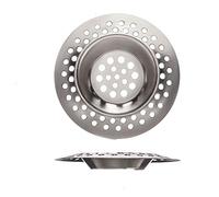 Paquet de 2 crépines d'évier de cuisine à large bord filtre de vidange en acier inoxydable trous de micro perforation anti-colmatage