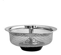 Paquet de 2 crépines d'évier de cuisine à large bord filtre de vidange en acier inoxydable trous de micro perforation anti-colmatage