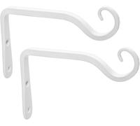 Paquet de 2 Crochet Mural Support pour Plantes suspendues Decorative Straight Plant Hanger for Bird Feeders,Planters,Lanterns,Wind Chimes Indoor Outdoor,Blanc,15cm