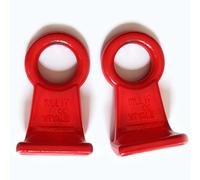 Paquet de 2 crochets seau biseautés forgés-anneau levage, pelle en plaque d'acier/J/conteneur/crochet pieu tuyau for le gréement et la manipulation robuste(1T/2205LB)