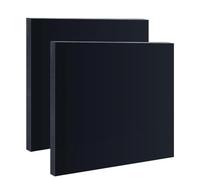 Paquet de 2 feuilles de plastique HDPE noires, panneau en polyéthylène 300x300mm for projets de bricolage, amélioration du sol de la maison, usinage et utilisation industrielle(Thickness 40mm)