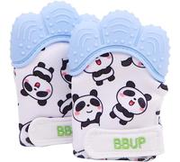 Paquet De 2 Gants De Dentition En Silicone De Qualité Alimentaire, Mitaine De Dentition Pour Bébés, Jouets De Dentition Pour Bébé? (Bleu)