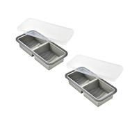 Paquet de 2 moules à glace en silicone réutilisables avec couvercle Assurances de fraîcheur Retrait simple Essentiel de cuisine pour les moules de congélateur en silicone de cuisine