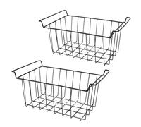 Paquet de 2 Paniers de Congélateur Coffre, Grand Panier de Rangement Empilable pour Réfrigérateur, étagères Suspendues en Métal pour Garde-manger pour Aliments,