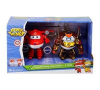 Paquet de 2 personnages transformateurs Super Wings avec Jett et Golden Boy
