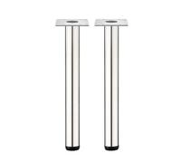 Paquet de 2 Pieds de Bureau, Support de Plan de Travail de Cuisine, Pieds de Table réglables, en Acier Inoxydable, Argent, for Bar de Petit déjeuner(50cm)