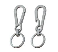 Paquet De 2 Porte-Clés en Alliage De Titane, Porte-Clés en Titane Robuste, Porte-Clés Simples, Porte-Clés De Voiture, Boucles De Sac À Dos, Porte-Clés Multifonctionnels