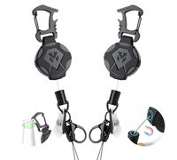 Paquet de 2 Porte-Clés pour Porte Badge Enrouleur, Rrétractable Magnétique Support Badge Porte Clés Multifonction, Jusqu'à 420g avec Ressort 79 cm de Câble, avec Fonction Ouvre-Bouteille