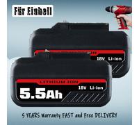 Paquet de 2 pour Einhell 5500mAh POWER X-CHANGE 18V Lithium Ersatzakku Batterie