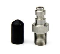 Paquet de 2 raccords de connecteur de coupleur rapide PCP Airforce Paintball 1/8 BSPP & 1 / 8NPT & M10x1 Connexion de prise d'air mâle à prise de 8MM (1/8 NPT)