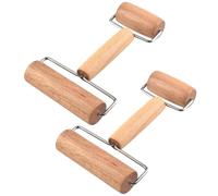 Paquet De 2 Rouleaux À Pâtisserie, Rouleau À Pâtisserie En Bois Avec Roulettes, Rouleau À Pâtisserie À Deux Extrémités, Rouleau À Pâtisserie Pour La Cuisson, Ustensiles De Cuisine