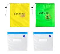 Paquet De 2 Sacs À Cordon En Papier D'Aluminium, 2 Sacs À Provisions, Sacs De Conservation De Légumes Frais, Sacs De Nourriture Réutilisables, Sacs D'Oignons, Sacs De Fruits