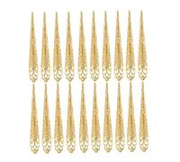 Paquet de 20 anneaux de griffe bout d'ongle doigt, accessoire décoration d'anneaux 'ongle griffe doigt costume reine antique, protecteurs 'articulation couleur doré